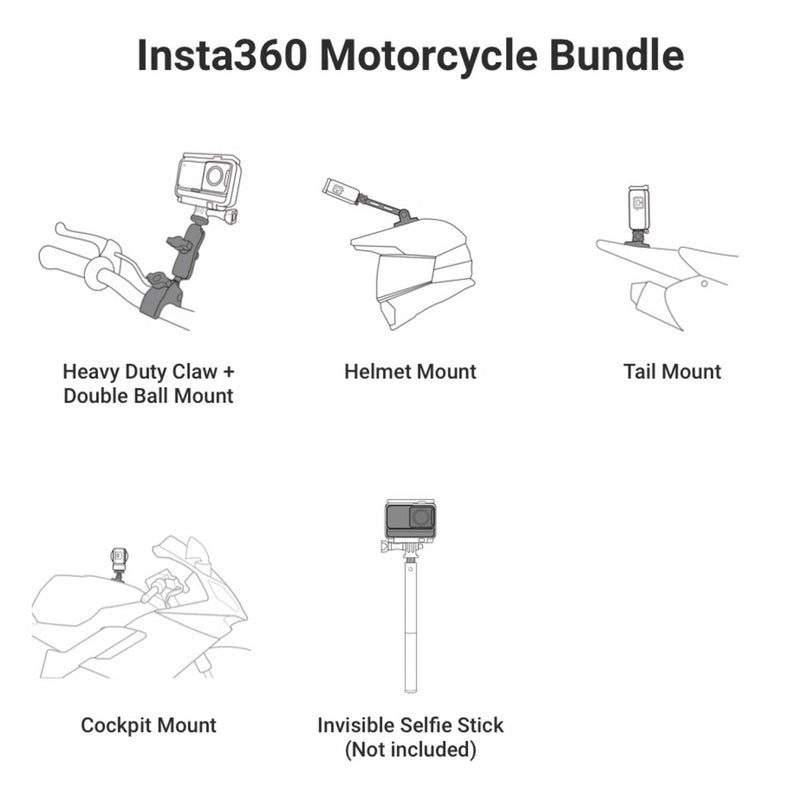 Insta360 Motorcycle Bundle Mounting Kit Mounts Insta360 